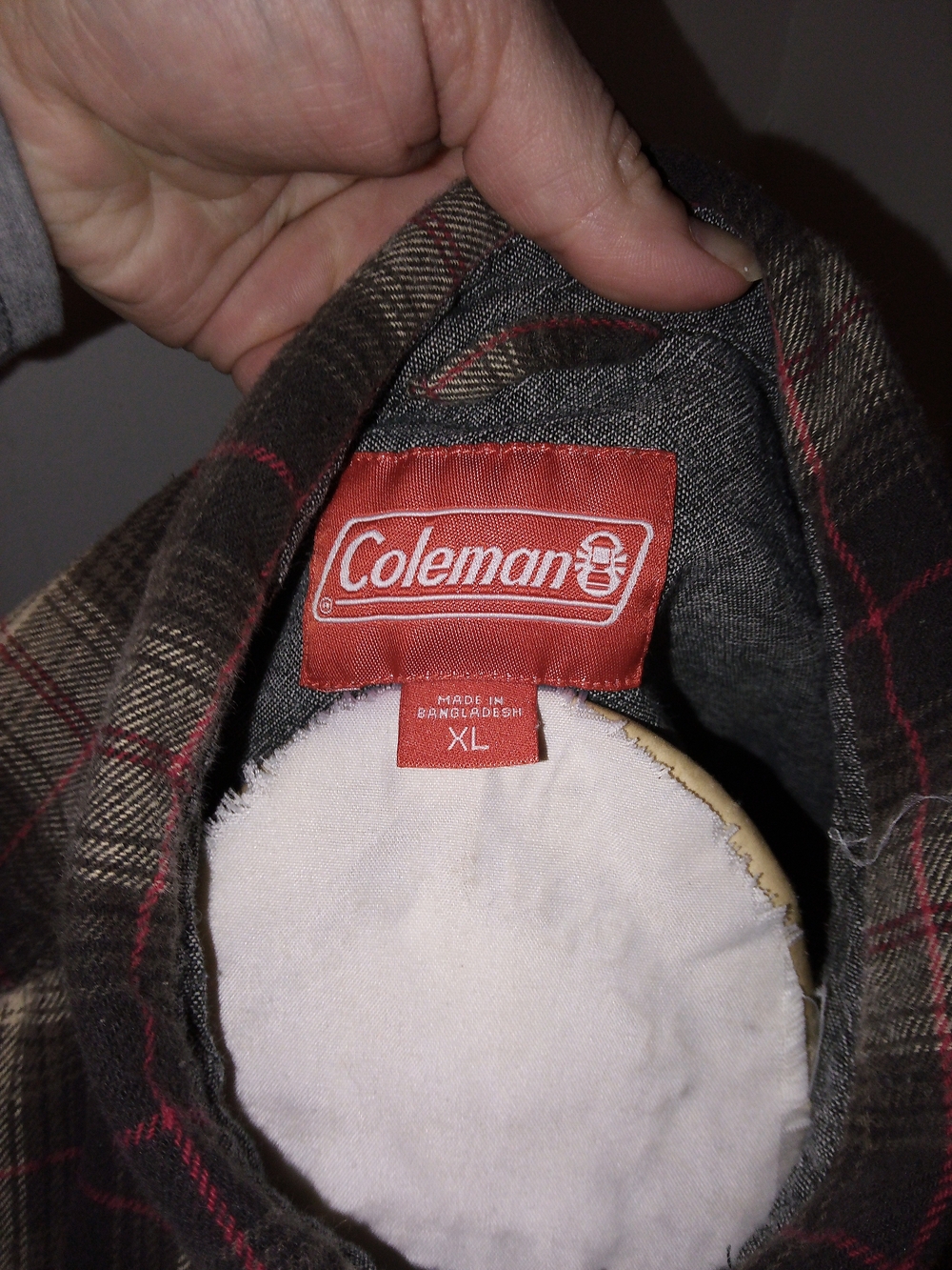 Coleman Men's Long-Sleeve Plaid Button-Down in Brown and Cream - Picture 2 of 4